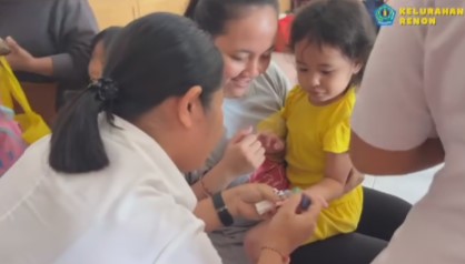 Pelaksanaan PIN Polio di Kelurahan Renon